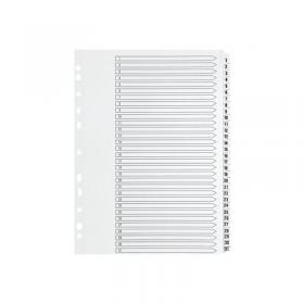 Q-Connect 1-31 Index Multi-Punched Reinforced Board Clear Tab A4 White KF01936 KF01936