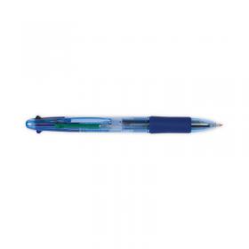 Q-Connect Retractable Ballpoint Pen 4 Colour (Pack of 10) KF01938 KF01938