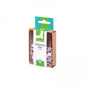 Q-Connect Drawing Pins White Pack of 1200 KF02019Q KF02019Q