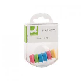 Q-Connect Round Magnet 20mm Assorted (Pack of 60) KF02040Q KF02040Q