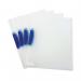 This image shows a pack of 25 Q-Connect clip files and swivelclip files in A4 size. The files are clear in color and are neatly arranged in a row. Each file has a clip on the top and the brand name Q-Connect can be seen on the label. The files are stacked on top of each other, ready for use.