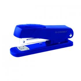 Q-Connect Half Strip Metal Stapler Blue (Staples up to 20 sheets of 80gsm paper) KF02149 KF02149