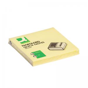 Q-Connect Fanfold Quick Note 75X75mm Yellow KF02161 KF02161