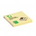 The photograph shows a vibrant yellow pack of 12 Q-Connect Concertina Sticky Notes and Q-Connect Fanfold Notes, each measuring 75x75mm. These unique sticky notes are perfect for organizing and keeping track of important information.