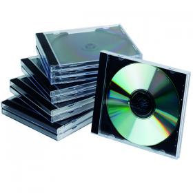 Q-Connect Black /Clear CD Jewel Case (Pack of 10) KF02209 KF02209