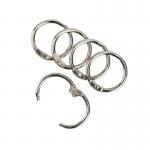 The image shows a pack of 100 Q-Connect Binding Rings, with each ring measuring 19mm. The filing accessories have a simple yet functional design, perfect for keeping your documents organized and secure. The silver color adds a sleek touch, while the durable material ensures long-lasting use.