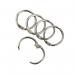The image shows a pack of 100 Q-Connect Binding Rings, with each ring measuring 19mm. The filing accessories have a simple yet functional design, perfect for keeping your documents organized and secure. The silver color adds a sleek touch, while the durable material ensures long-lasting use.