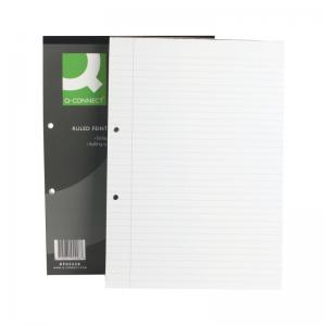 Q-Connect Feint Ruled Margin Head Bound Refill Pad 160 Pages A4 10