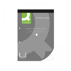 Q-Connect Refill Pad A4 Ruled Narrow Feint Punched Headbound KF02229
