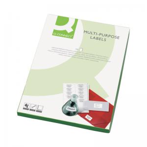 Q-Connect Multi-Purpose Labels 99.1x67.7mm 8 per A4 Sheet White 4000