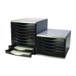 Q-Connect 5 Drawer Tower Black and Grey (Dimensions: L345xW290xH220mm) KF02253 KF02253