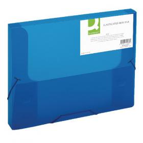 Q-Connect Elasticated Folder 25mm A4 Blue (Suitable for both A4 and Foolscap documents) KF02307 KF02307