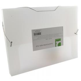 Q-Connect Elasticated Folder 25mm A4 Clear KF02310 KF02310