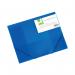 This image shows a blue Q-Connect elasticated folder with three flaps, designed to hold A4 documents securely. The elasticated closure ensures easy access and keeps contents safe during transport. The folder has a professional and practical look, ideal for organizing important papers.