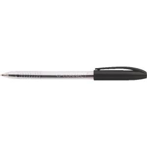 Q-Connect Stick Grip Ballpoint Pen Medium Black Pack of 20 KF02457