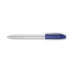 In the photograph, there are twenty Q-Connect Grip Stick Ballpoint Pens in a vibrant blue color. The pens have a medium point and feature a comfortable grip for writing. The pack is neatly organized and ready for use in any office or school setting.
