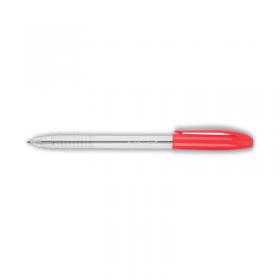 Q-Connect Grip Stick Ballpoint Pen Medium Red (Pack of 20) KF02459 KF02459