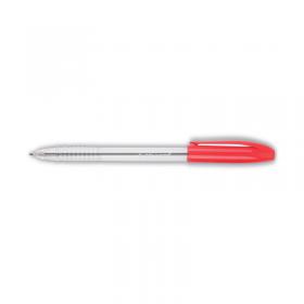 Q-Connect Grip Stick Ballpoint Pen Medium Red (Pack of 20) KF02459 KF02459