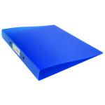 Q-Connect 2 Ring Binder Frosted A4 Blue (Frosted polypropylene covers with 25mm capacity) KF02483 KF02483