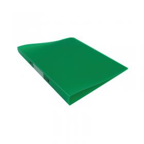 Q-Connect 2 Ring Binder Frosted A4 Green (25mm capacity and has a spine label) KF02484 KF02484