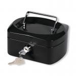 Q-Connect Cash Box 6 Inch Black KF02601 KF02601