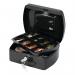 Q-Connect Cash Box 8 Inch Black KF02602 KF02602