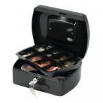 Q-Connect Cash Box 8 Inch Black KF02602 KF02602