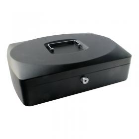 Q-Connect Cash Box 10 Inch Black KF02603 KF02603