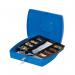 Q-Connect Cash Box 12 Inch Blue KF02625 KF02625
