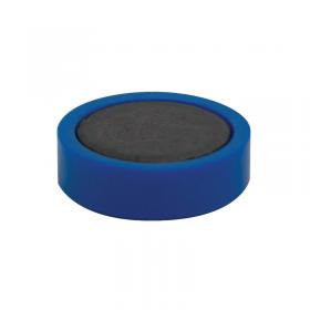 Q-Connect Round Magnet 25mm Blue (10 Pack) KF02640 KF02640