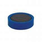 Q-Connect Round Magnet 25mm Blue (10 Pack) KF02640 KF02640