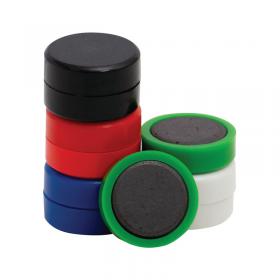 Q-Connect Assorted 25mm Magnets Pack of 10 KF02643 KF02643