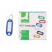 Q-Connect Key Fobs with 2 Punched Holes Blue Pack of 100 KF02694 KF02694