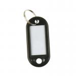 Q-Connect Key Fobs with 2 Punched Holes Black Pack of 100 KF02696 KF02696