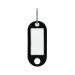 Q-Connect Key Fobs with 2 Punched Holes Black Pack of 100 KF02696 KF02696
