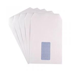 Q-Connect C5 Envelopes Window Pocket Self Seal 90gsm White (Pack of 20x25) KF02718 KF02718