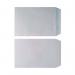 The image shows a stack of white C4-sized envelopes. Each envelope has a self-seal closure and is made of 90gsm paper. The pack contains 25 sets of 10 envelopes, perfect for mailing A4-sized documents. The Q-Connect brand is printed on the back flap of each envelope.