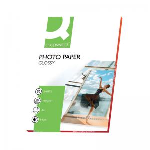 Q-Connect A4 Gloss Photo Paper 180gsm Pack of 50 KF02771 KF02771