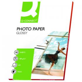 Q-Connect A4 Gloss Photo Paper 180gsm (Pack of 50) KF02771 KF02771