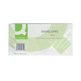 Q-Connect DL Envelopes Window Peel and Seal 100gsm White (Pack of 500) KF03000 KF03000