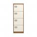 Jemini 4 Drawer Filing Cabinet Lockable 470x622x1321mm Coffee/Cream KF03002 KF03002