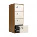 Jemini 4 Drawer Filing Cabinet Lockable 470x622x1321mm CoffeeCream KF03002 KF03002