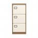 Jemini 3 Drawer Filing Cabinet 470x622x1016mm Coffee/Cream KF03004 KF03004