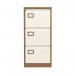 Jemini 3 Drawer Filing Cabinet 470x622x1016mm CoffeeCream KF03004 KF03004