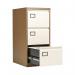 Jemini 3 Drawer Filing Cabinet 470x622x1016mm CoffeeCream KF03004 KF03004