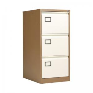 VOW Jemini 3 Drawer Filing Cabinet 470x622x1016mm CoffeeCream KF03004