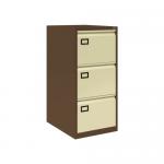 Jemini 3 Drawer Filing Cabinet 470x622x1016mm Coffee/Cream KF03004 KF03004