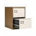 Jemini 2 Drawer Filing Cabinet Lockable 470x622x711mm Coffee/Cream KF03006 KF03006