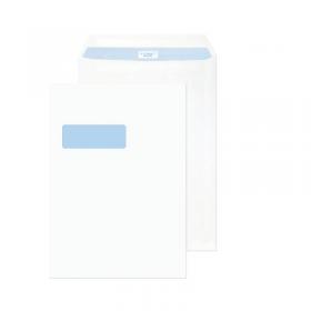 Q-Connect C4 Envelopes Window Peel and Seal 100gsm White (Pack of 250) KF03292 KF03292