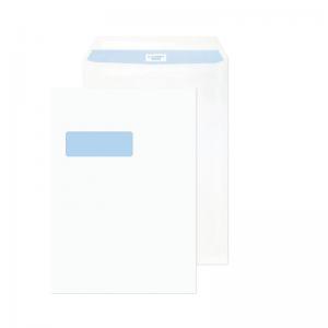 Q-Connect C4 Envelopes Window Peel and Seal 100gsm White Pack of 250